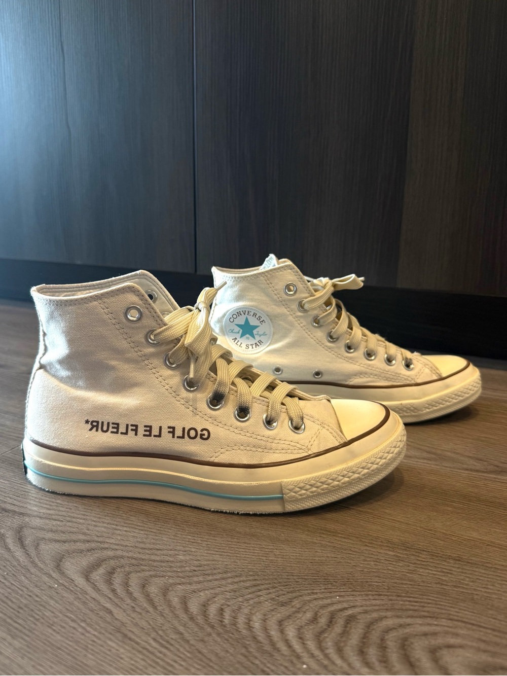 Converse Chuck 70 Hi x GOLF le FLEUR High Top Sneakers in Parchment Canvas
